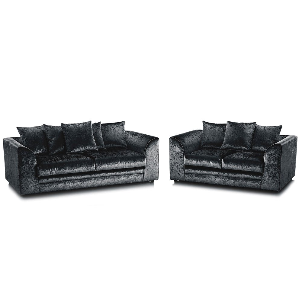 Tarriro Crushed Velvet Sofa Suite - Image 4