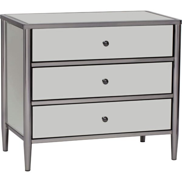 Hollywood Black Nickel Metal Chest, Medium