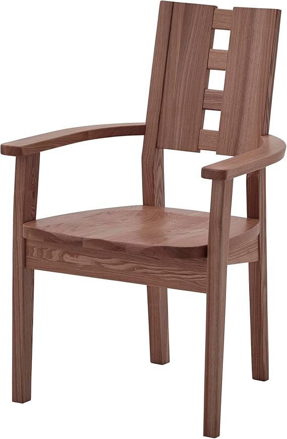 Dining Chair, Wooden Chair, Elbow Armchair, Tamo Wood, Brown