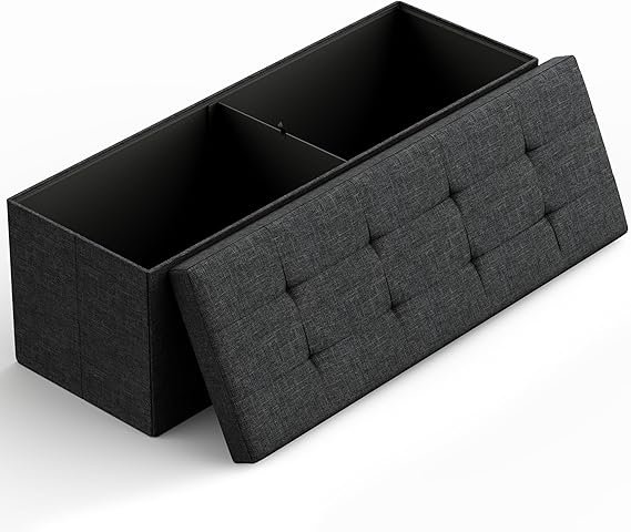 Folding Storage Ottoman Bench